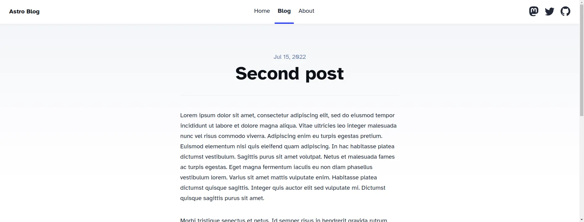 Image of original blog post without hero image